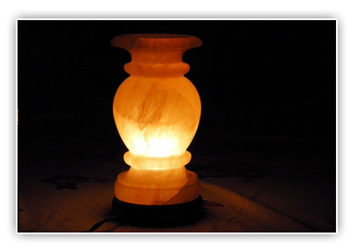 Guldan Salt Lamp — traditional vase shape