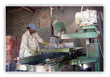 Mayo Salt Industry factory floor — salt lamp processing